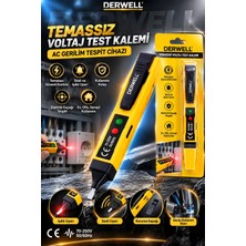 Dedektörlü Faz Kontrol Kalemi Voltaj Test Aleti Akıllı Voltaj 6V 12V 24V 50V 110V 220 Voltaj Tespiti LED ve Sesli Uyarı Göstergesi