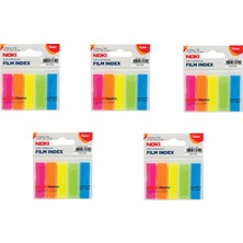 Noki Yapışkanlı Not Kağıdı 5 Renk 12 x 45 mm 25 Yaprak 5'li Film Index