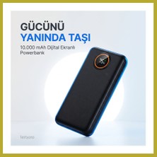 Bezos 3012 10.000 Mah LCD Ekran Dahili Kablolu 22.5W Hızlı Şarj Powerbank Bcks
