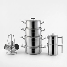Karaca Powersteel 316+ Vanilla 15 Parça Çelik Tencere Seti