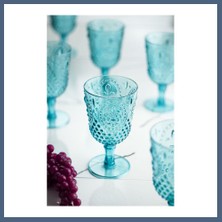 Bezos Akrilik Aquamarin Tekli Kadeh & Su Meşrubat Kahve Yanı Bardağı 450 ml ( Cam Değildir ) BZS10
