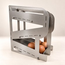 Farmtokid 3 Katlı Yumurta Dispanseri – Çift Kanallı Metal Yumurtalık