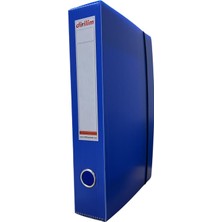 Tr Arşiv Klasörü 22X6X32CM A4 500 Sayfa Için Oluklu Plastik Mavi Lastikli Sırt Etiketli Metal P