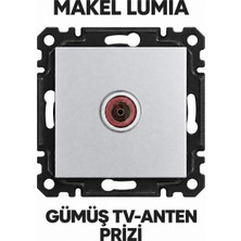 Makel Lumia B. Gümüş Tv Anten Prizi Çerçevesiz Sıva Altı