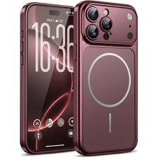Caseonn Apple iPhone 15 Pro Max Kılıf iPhone 18 Pro Görünümlü Dönüşüm Kapak Burgonya