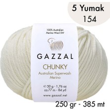 Gazzal Chunky 154 - 5 Yumak 250 gr