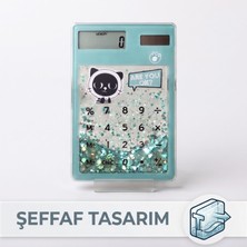 Hilera Şeffaf Hesap Makinesi - Sevimli Simli Tasarım