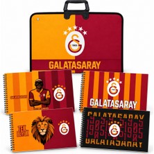 Galatasaray Resmi Lisanslı 35X50 Proje Çantası + 4 Çeşit Spiralli Resim Defteri Resim Okul Seti