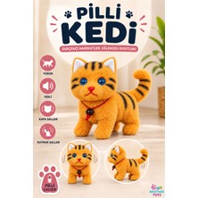Brother Toys Yürüyen Miyavlayan Sevimli Peluş Pilli Oyuncak Kedi 20 Cm.