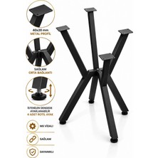 Tolia Home Siyah Metal Yuvarlak Masa Ayağı 72 cm 60x72 Ebatları ile Şık Görünüm Sunan Dayanıklı Mobilya
