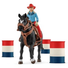 Schleich Kovboy Kız ve Fıçılı At Yarışı