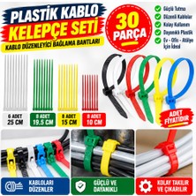 Eseno Select 30 Parça Plastik Kablo Kelepçe Seti Kablo Düzenleyici Bağlama Bantları