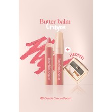 Kremsi,Kalem Şeklinde Renkli Dudak Balmı & Kalemtıraş CLIO Butter Balm Crayon 009 Gentle Cream Peach