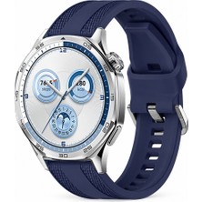 Sneezy Huawei Watch Gt 5 46MM Uyumlu Tpuflex Çift Şerit Örgü Desenli Silikon Kordon