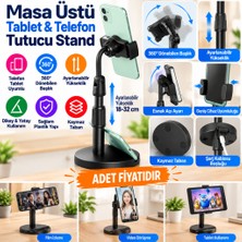 sbodurhome Masa Üstü Tablet ve Telefon Tutucu Plastik Aparat Siyah Telefon Standı (Adet Fiyatıdır)