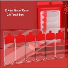 Hace Bazaar Kolay Açılır Güçlü Çift Taraflı Hazır Kesim Yaprak Bant 60'lı Paket 18X50MM