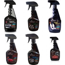 Hace Bazaar 6'lı Araç Bakım Seti Torpido Jant Döşeme Motor Lastik Parlatıcı Hızlı Cila Spreyi 500 ml
