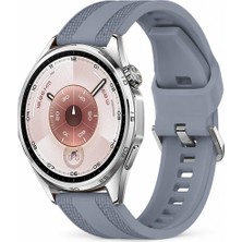 Sneezy Huawei Watch Gt 6 46MM Uyumlu Tpuflex Çift Şerit Örgü Desenli Silikon Kordon