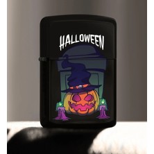 Bk Gift Halloween Tasarımlı Renkli Baskılı Siyah Benzinli Metal Çakmak-1