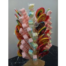 Subay Şekerleme Marshmallow Lolipop Şekerleme 100 Adet(Sosyete-Horoz Şeker-Stand Dahil)(Parti -Doğum Günü-Çocuk Vb.)