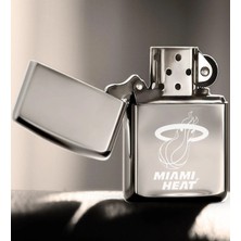 BK Gift Miami Heat Silver Benzinli Metal Çakmak