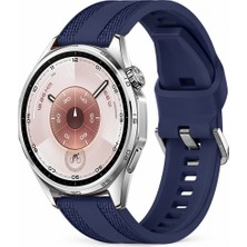 Sneezy Huawei Watch Gt 6 46MM Uyumlu Tpuflex Çift Şerit Örgü Desenli Silikon Kordon