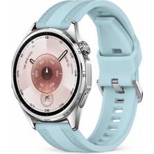 Sneezy Huawei Watch Gt 6 46MM Uyumlu Tpuflex Çift Şerit Örgü Desenli Silikon Kordon