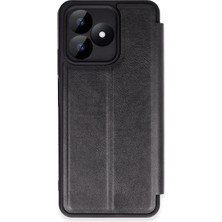 Uryport Realme Note 50 4g Kılıf Flip Cover - Siyah