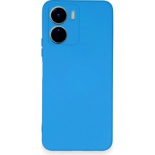 Uryport Vivo Y16 Kılıf Nano Içi Kadife Silikon - Mavi