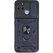 Uryport Realme C25Y Kılıf Pars Lens Yüzüklü Silikon - Lacivert