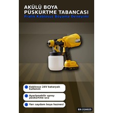 Hace Bazaar Akülü Boya Püskürtme Tabancası Ayarlanabilir Sprey Uçlu Şarjlı Boyama Aleti BX-316025