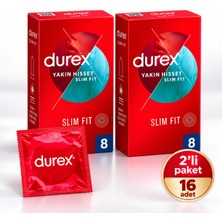 Durex - Extra Ince Prezervatif - Daha Hassas - Doğal Kauçuk - Genişlik 52,5mm - 16LI