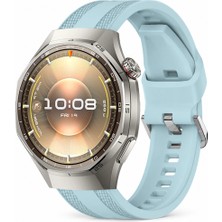 Sneezy Huawei Watch Gt 6 Pro 46MM Uyumlu Tpuflex Çift Şerit Örgü Desenli Silikon Kordon