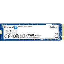 Kingston 500GB Nv3 Pcıe 4.0 Nvme M.2 2280 SSD Disk SNV3S-500G SSD Disk