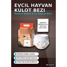 Hace Bazaar Evcil Hayvan Külot Bezi M Beden, 6-11 kg Sızdırmaz Cırt Cırtlı Köpek Hijyen Bezi BX-316379