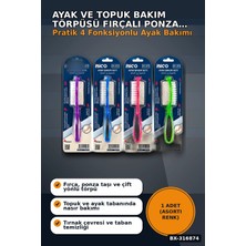 Hace Bazaar Ayak ve Topuk Bakım Törpüsü Fırçalı Ponza Taşlı 4 Fonksiyonlu Asorti 1 Adet BX-316874