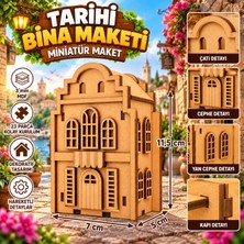 Algwood Tarihi Bina Ahşap Maketi 23 Parça 3 mm Mdf Minyatür Dekoratif Yapı