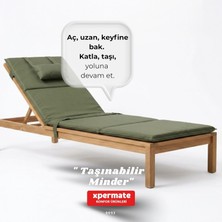 Die Grup Katlanır Kamp Matı Şezlong Minderi Taşınabilir Kamp Yatağı Su Itici Kumaş 180X60X2 Gri