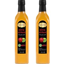 Die Grup Elma Sirkesi 500 ml x 2 Adet Doğal Fermantasyon Içilebilir Katkısız Cam Şişe