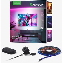 Die Grup 4d Ekran Yansıtma + Işık Şeridi Kiti (85 Inçe / 215 Cm'ye Kadar Tv/ekranlar Için) – Akıllı Rgbw LED Şeridi + Kamera, Thread ve Wi-Fi Destekli; Alexa, Google ve Apple ile Uyumlu