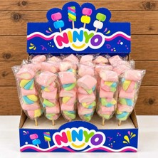 Ninyo 24’lü Marshmallow Lolipop Şeker 🍭 | Renkli Çocuk Şeker Paketi 🎁 Parti & Doğum Günü