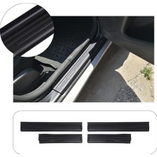Trobus Dacia Duster 2010-2017 Uyumlu Kapı Eşiği Koruma Abs 4 Parça Parlak Siyah
