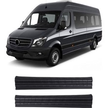 Trobus Mercedes-Benz Sprinter W906 2006-2012 Uyumlu Kapı Eşiği Koruma Abs 2 Parça Parlak Siyah
