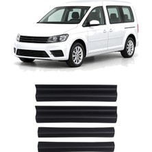 Trobus Volkswagen Caddy 2015-2020 Uyumlu Kapı Eşiği Koruma Abs 4 Parça Parlak Siyah