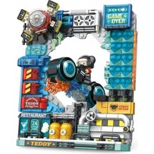 Vagon P881505 Panlos Motorcu Teddy 458 Parça Block Oyuncak