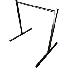 Statik Barfiks Bar, 3 Kademeli Yükseklik Ayarlı, 115 Cm, Siyah