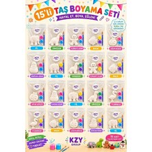 Kzy Group Çocuklar Için Taş Boyama Seti 15ADET (Random)