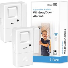 Kapı Pencere Alarmları - 2'li Paket - Ayarlanabilir Ses, Zil/alarm, Kablosuz, Ev Güvenliği Için