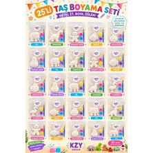 Kzy Group Çocuklar Için Taş Boyama Seti 25 Adet (Random)