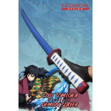 Kazanova Design Giyu Tomioka Katlanabilir Katana Figür 98 cm Demon Slayer Anime Cosplay